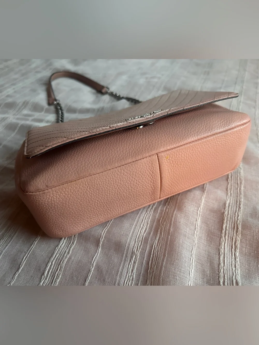 Karl Lagerfeld Paris Charlotte Quilted Chevron Shoulder Bag in Blush Pink